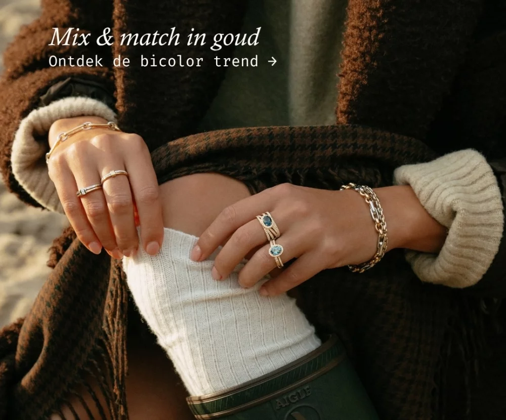 Mix & match in goud: ringen en armbanden in bicolor